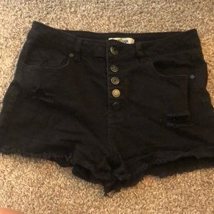 Refuge black cutoff shorts